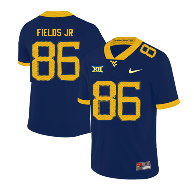 2019 Men #86 Randy Fields Jr. West Virginia Mountaineers College Football Jerseys Sale-Navy